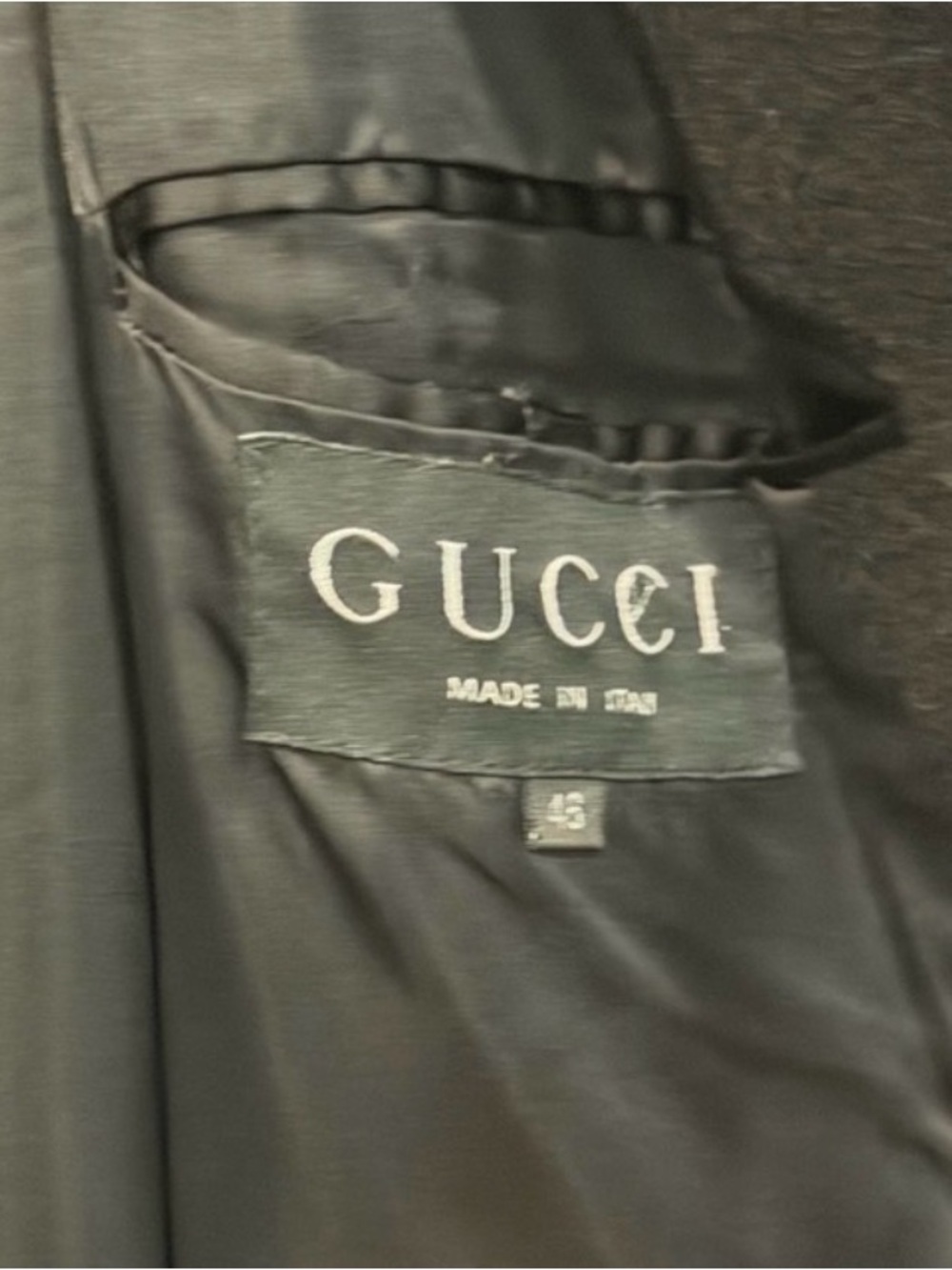 Gucci Vintage Black Belted Wrap Coat Wool Minimalist Luxury Like New - Picture 3 of 6